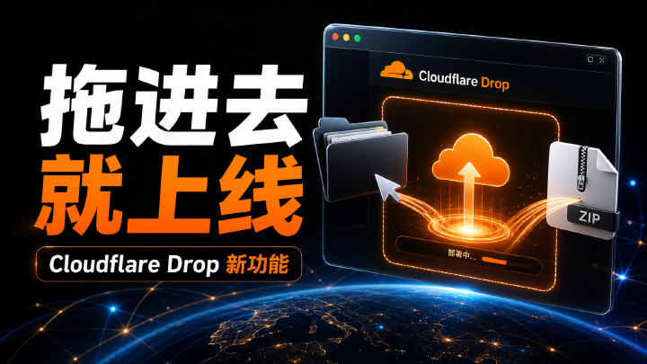 Cloudflare Drop 新功能 拖入文件夹几秒上线静态网站