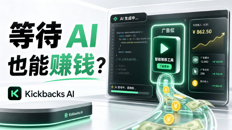 等待 AI 也能赚钱？Kickbacks AI 把加载时间变成广告收入